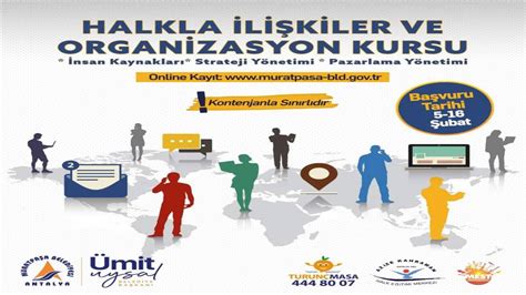 Muratpaşa'da halkla ilişkiler ve organizasyon kursu başlıyor